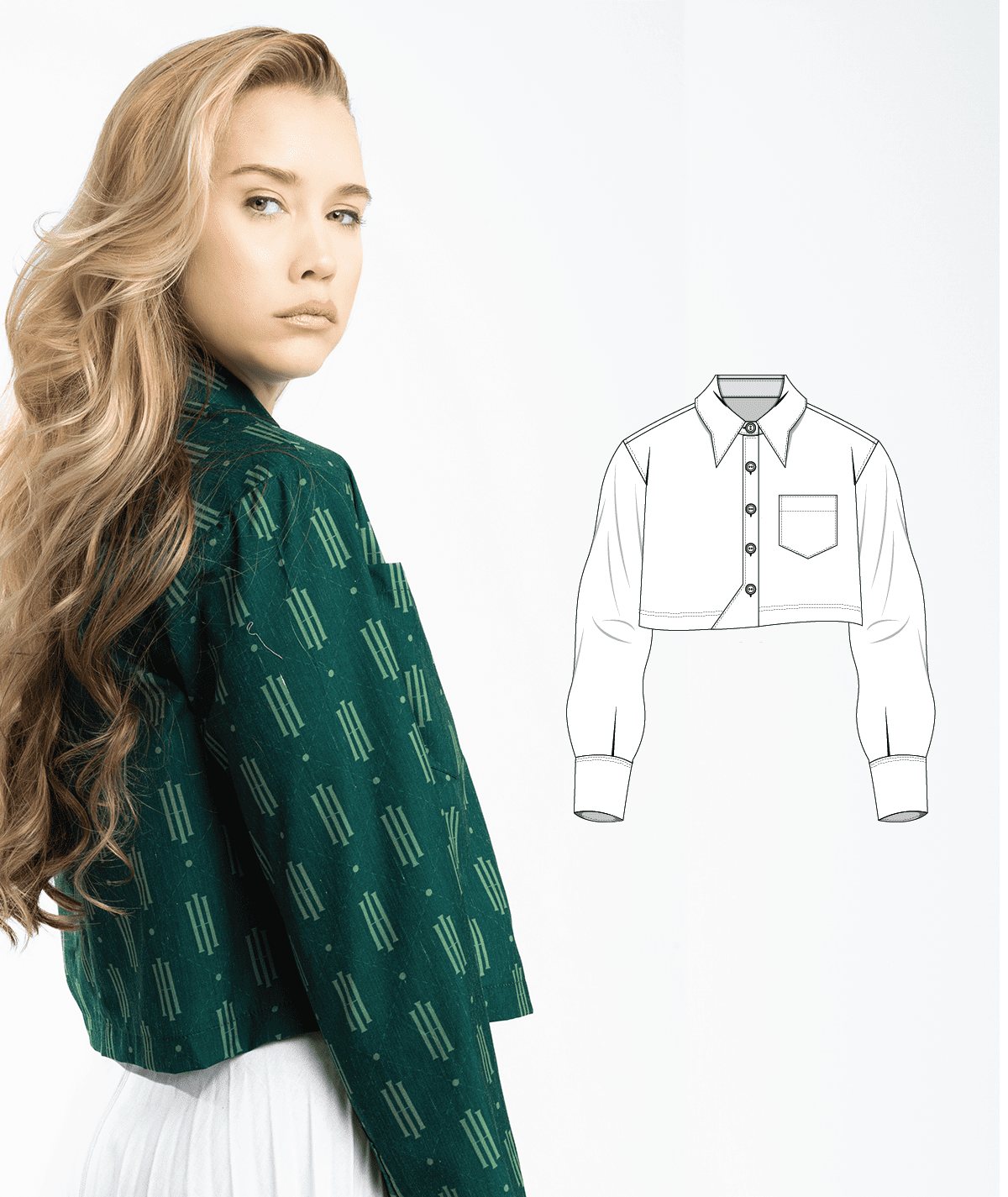 Cropped Shirt Pattern - Image 3