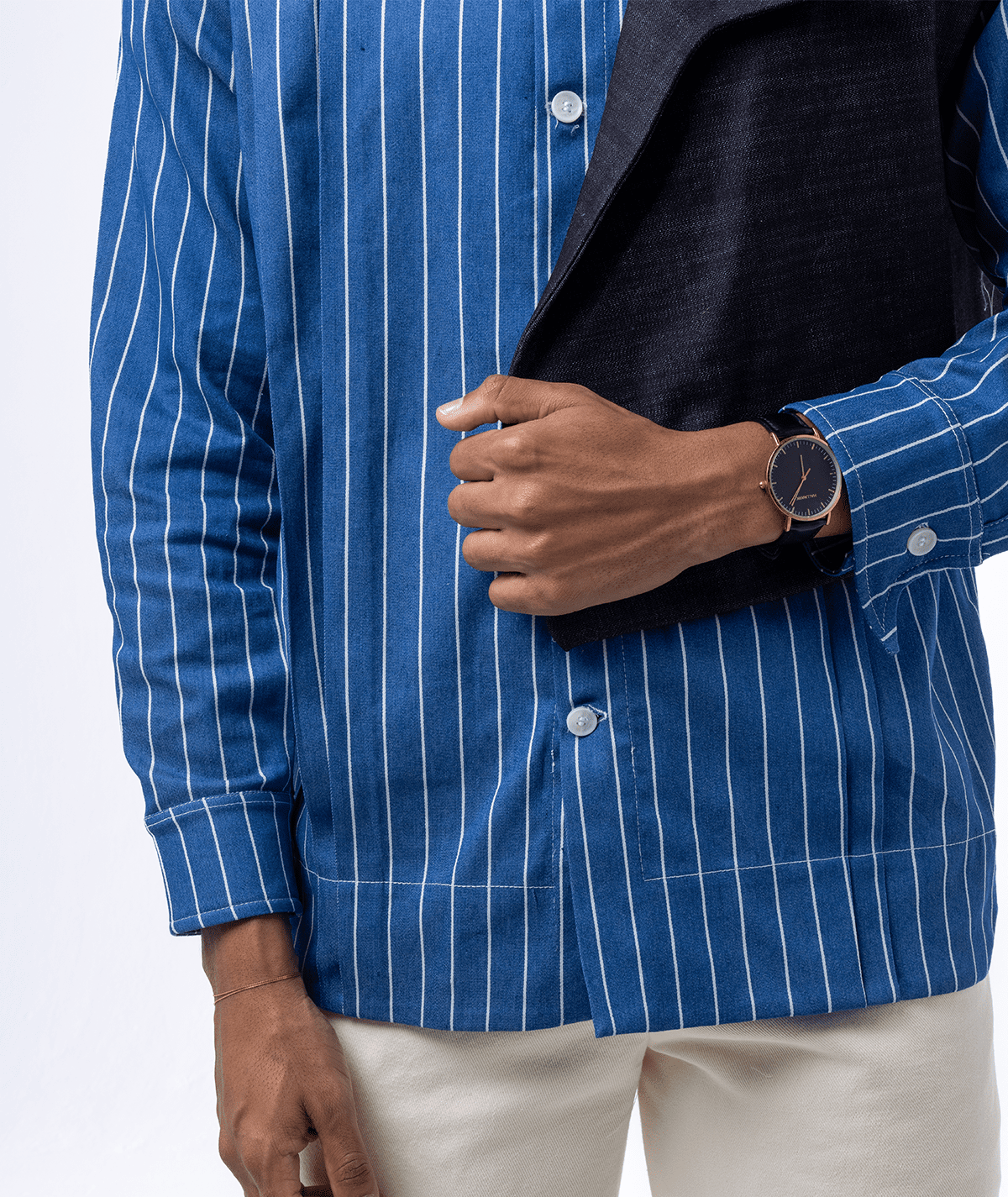 Shirt with Shoulder Lapel Pattern - Image 4