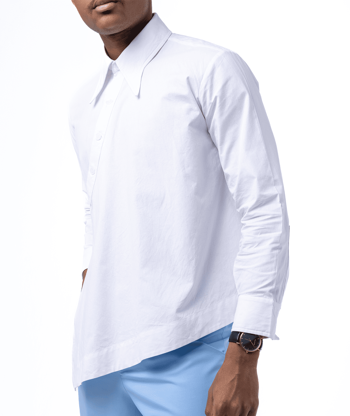 Curved Button Stand Shirt Pattern - Image 7