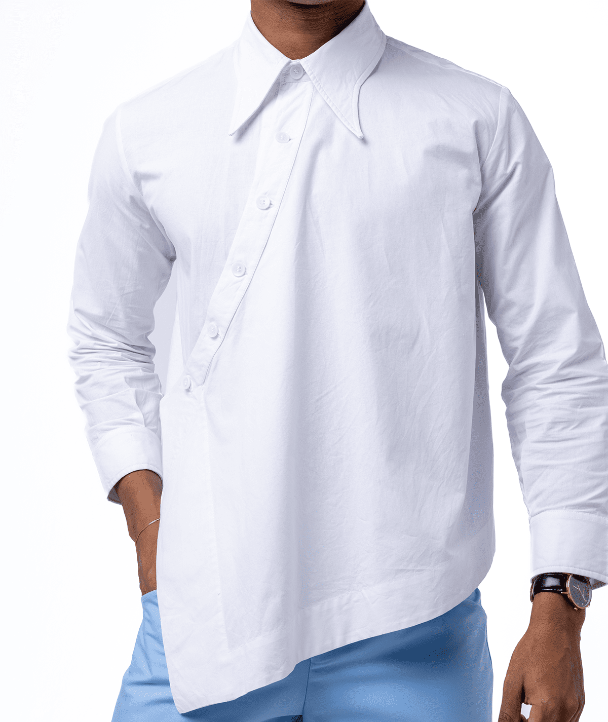 Curved Button Stand Shirt Pattern - Image 6
