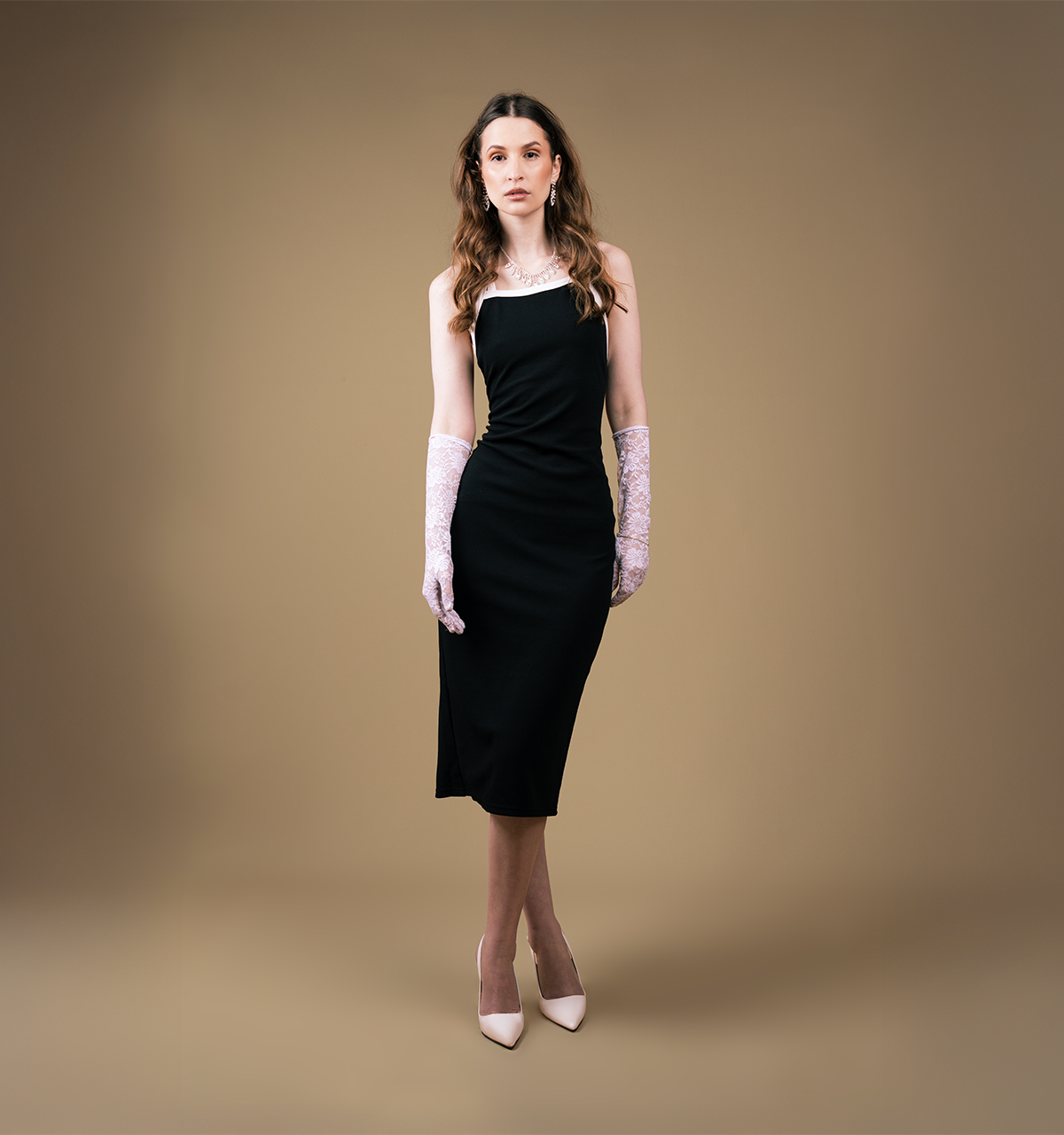 Cross Strap Halter Neck Bodycom Midi Dress